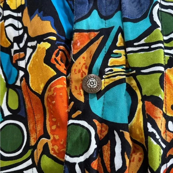 Colorful Abstract Women's Jacket - Picture 2 of 3